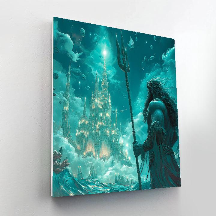King Triton Ocean Domain Disney Inspired Numbered painting kits