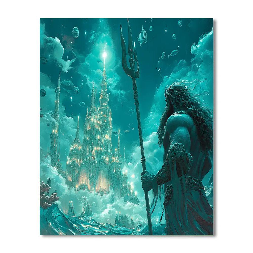King Triton Ocean Domain Disney Inspired Numbered painting kits
