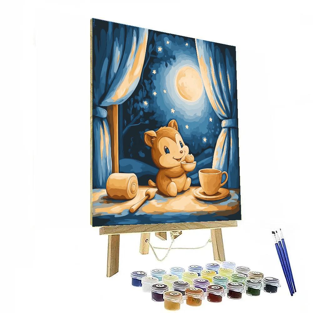 Gus The Mouse Midnight Munch Disney Inspired Number painting
