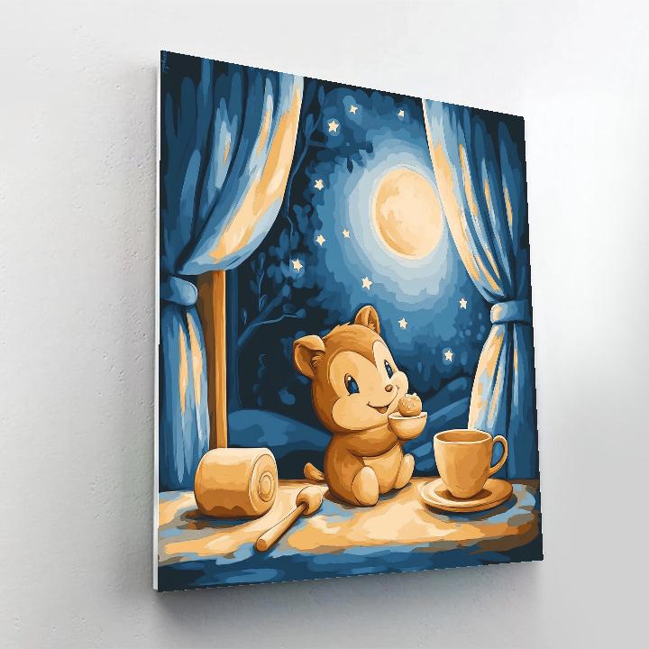 Gus The Mouse Midnight Munch Disney Inspired Number painting