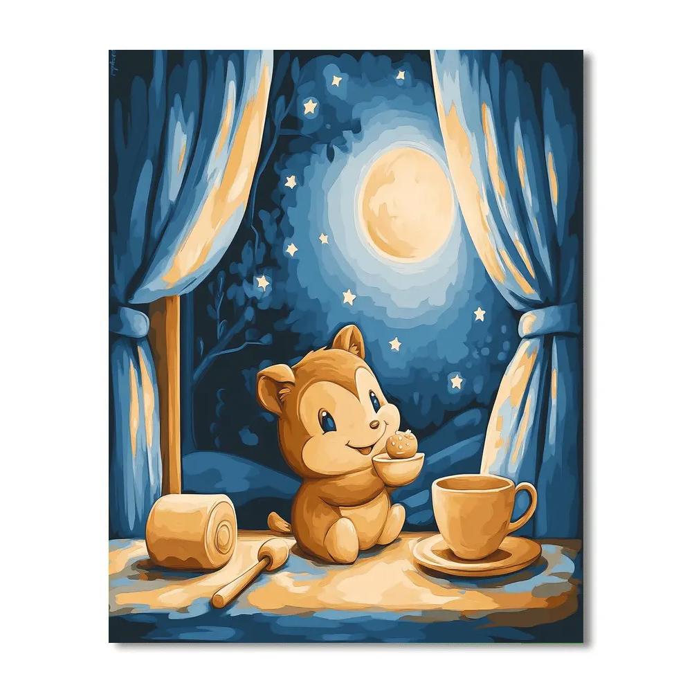 Gus The Mouse Midnight Munch Disney Inspired Number painting
