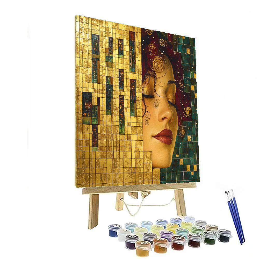 Klimt Inspired Golden Citylights DIY paint by numbers