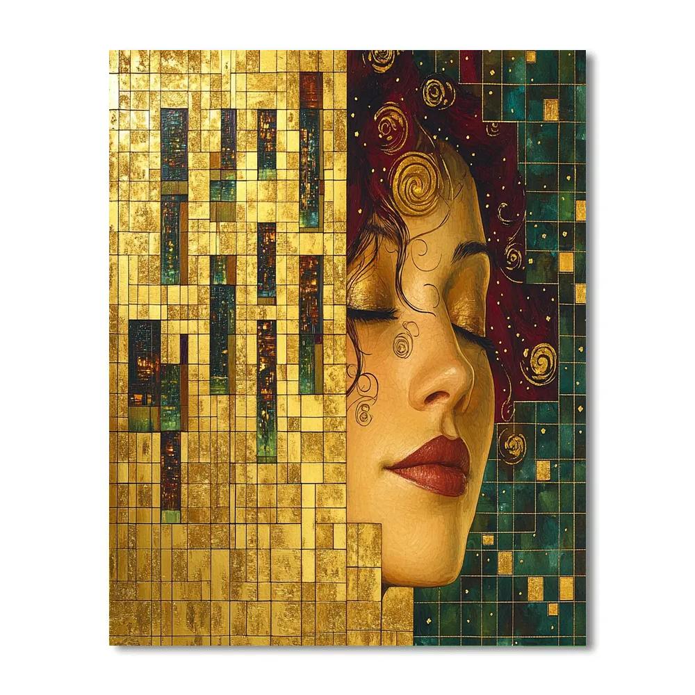 Klimt Inspired Golden Citylights DIY paint by numbers