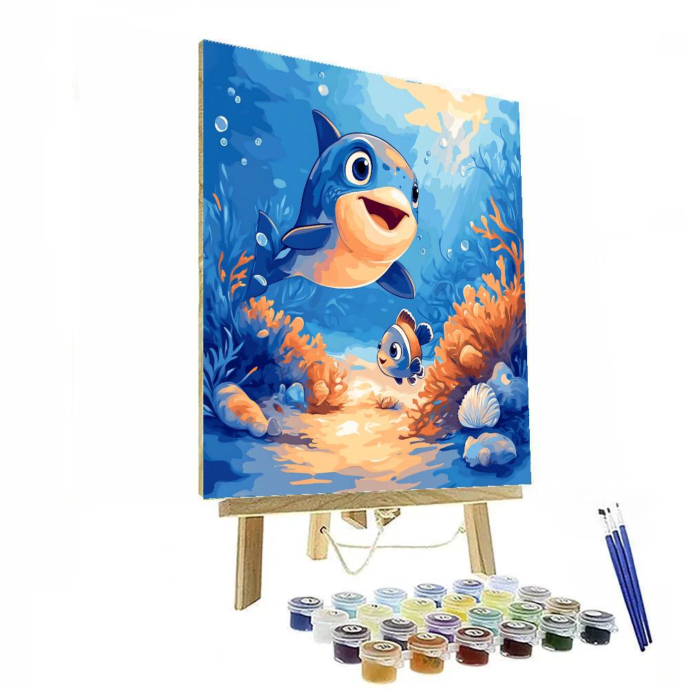 Marlin Fishing Lesson Disney Inspired paint by color