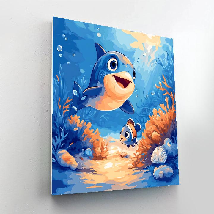 Marlin Fishing Lesson Disney Inspired paint by color