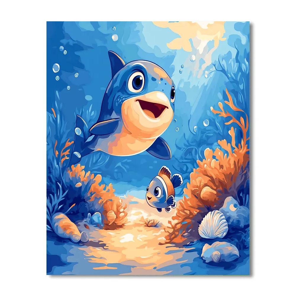 Marlin Fishing Lesson Disney Inspired paint by color