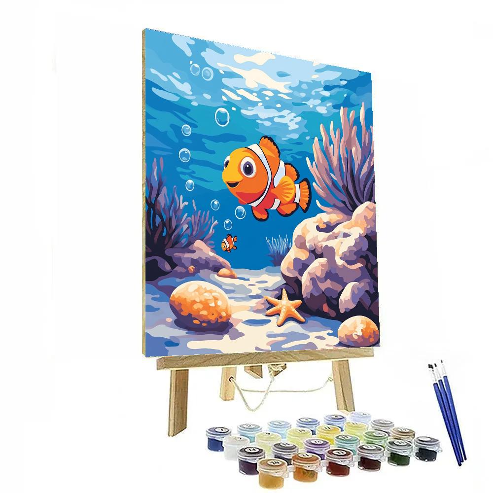 Nemo Seaside Peek Disney Inspired Number painting