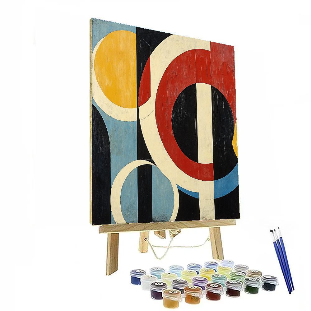 Kandinsky Inspired Weather Convergence paint by color