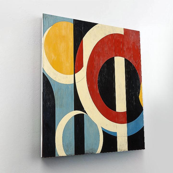 Kandinsky Inspired Weather Convergence paint by color