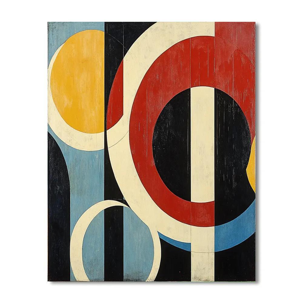 Kandinsky Inspired Weather Convergence paint by color