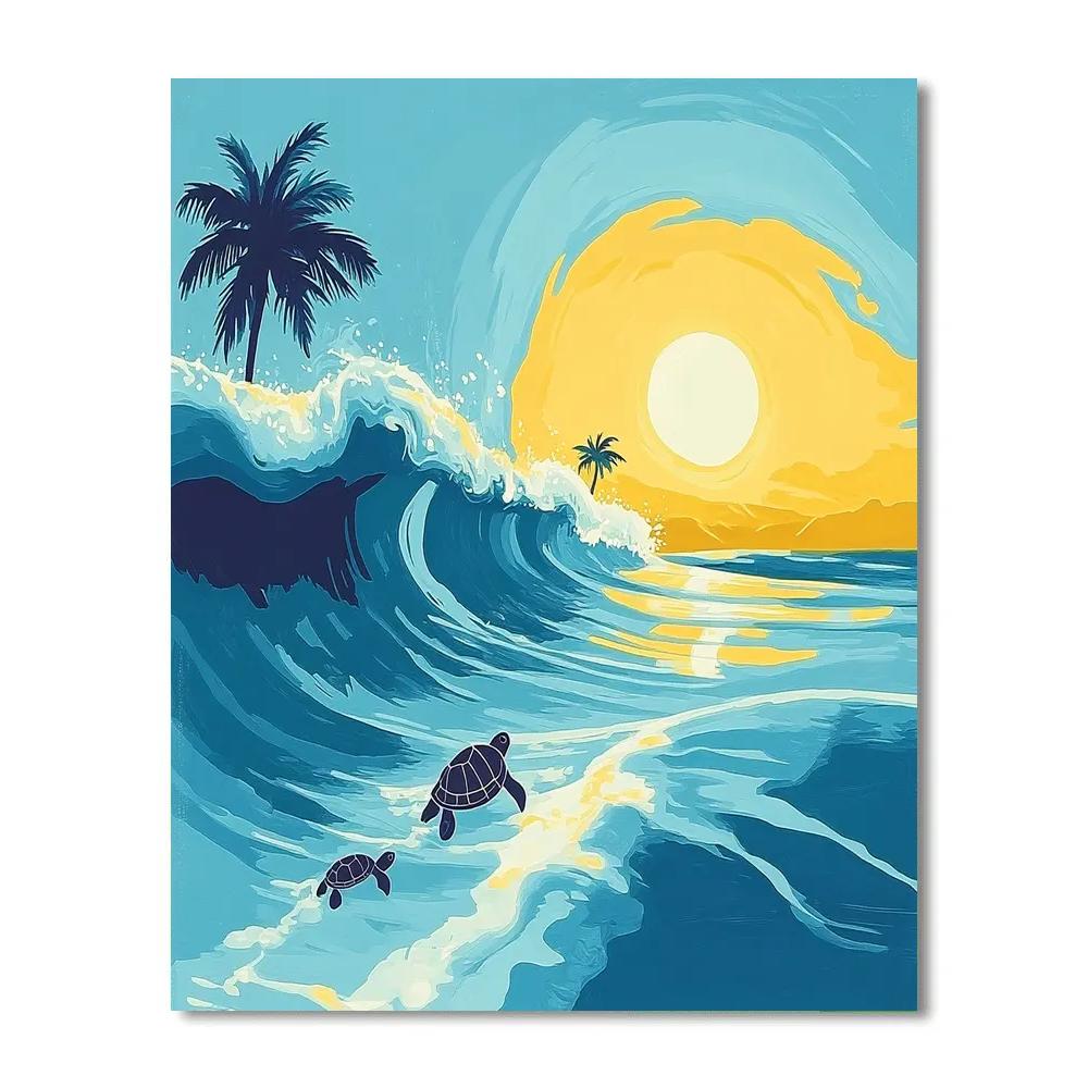 Crush Ocean Surf Disney Inspired paint by color