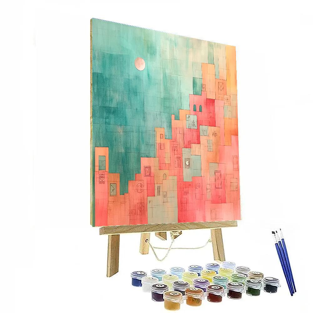 Klee Inspired City Of Stairs Paint by numbers kits