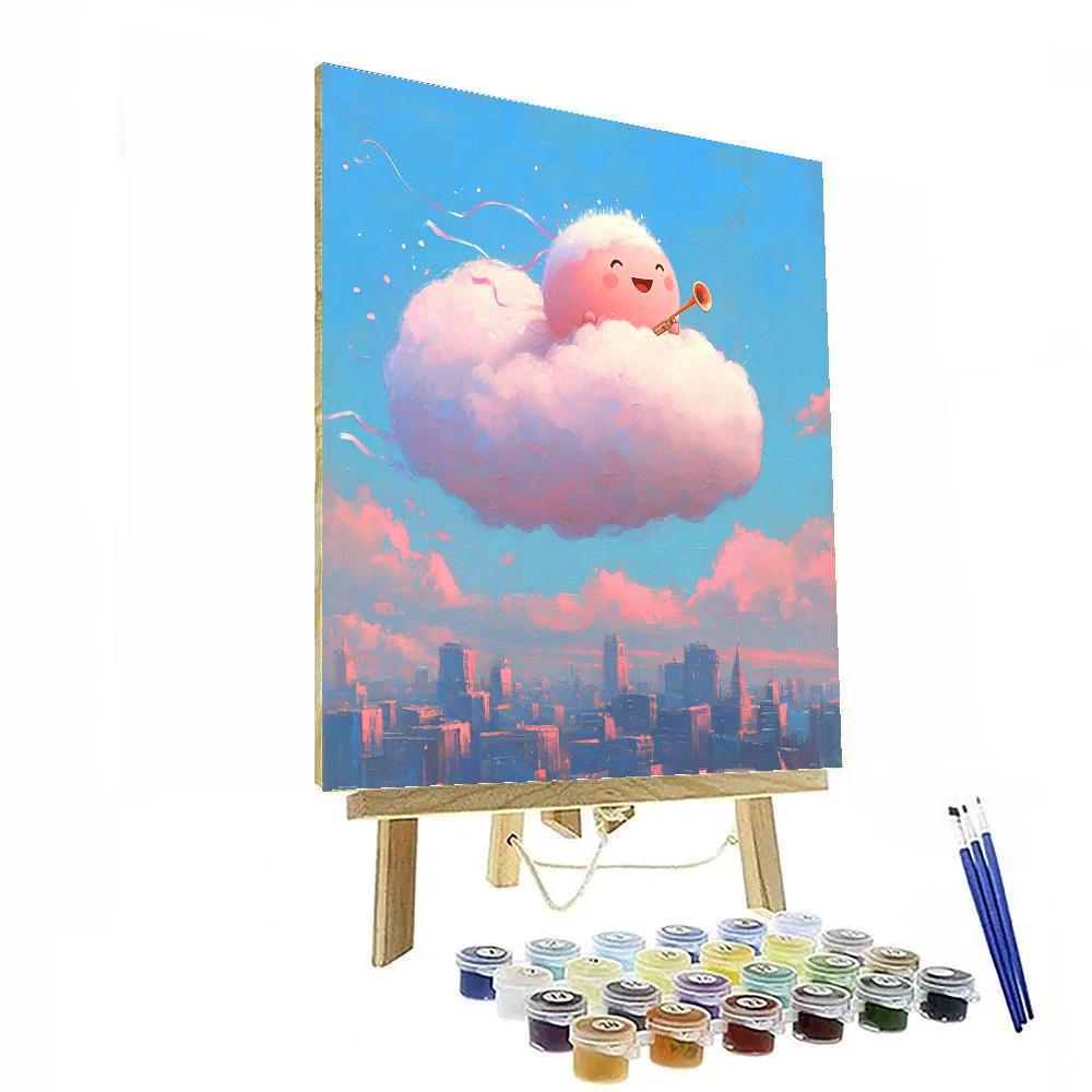 Bing Bong Cotton Cloud Ride Disney Inspired paint by color