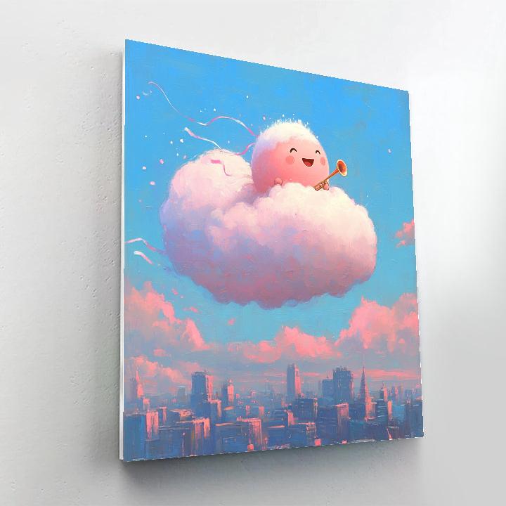 Bing Bong Cotton Cloud Ride Disney Inspired paint by color
