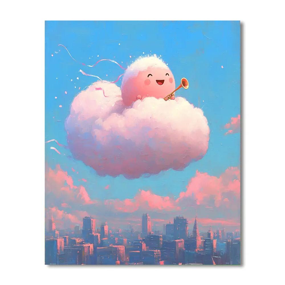 Bing Bong Cotton Cloud Ride Disney Inspired paint by color