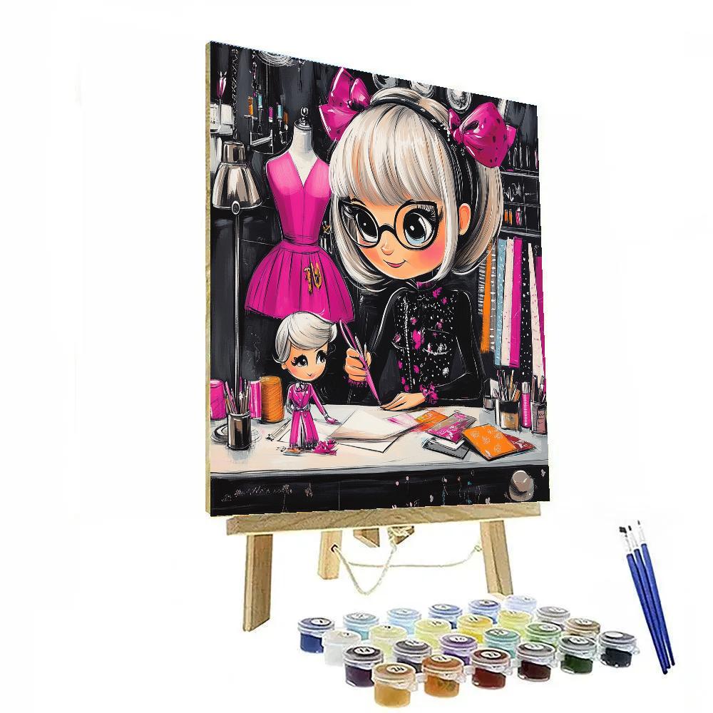 Edna Mode Design Sketch Disney Inspired paint by number