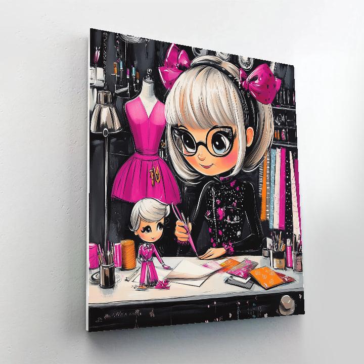 Edna Mode Design Sketch Disney Inspired paint by number