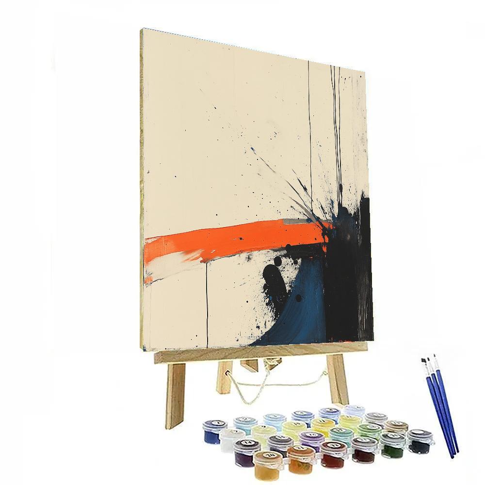 Pollock Inspired Rainstorm Over City painting number kit