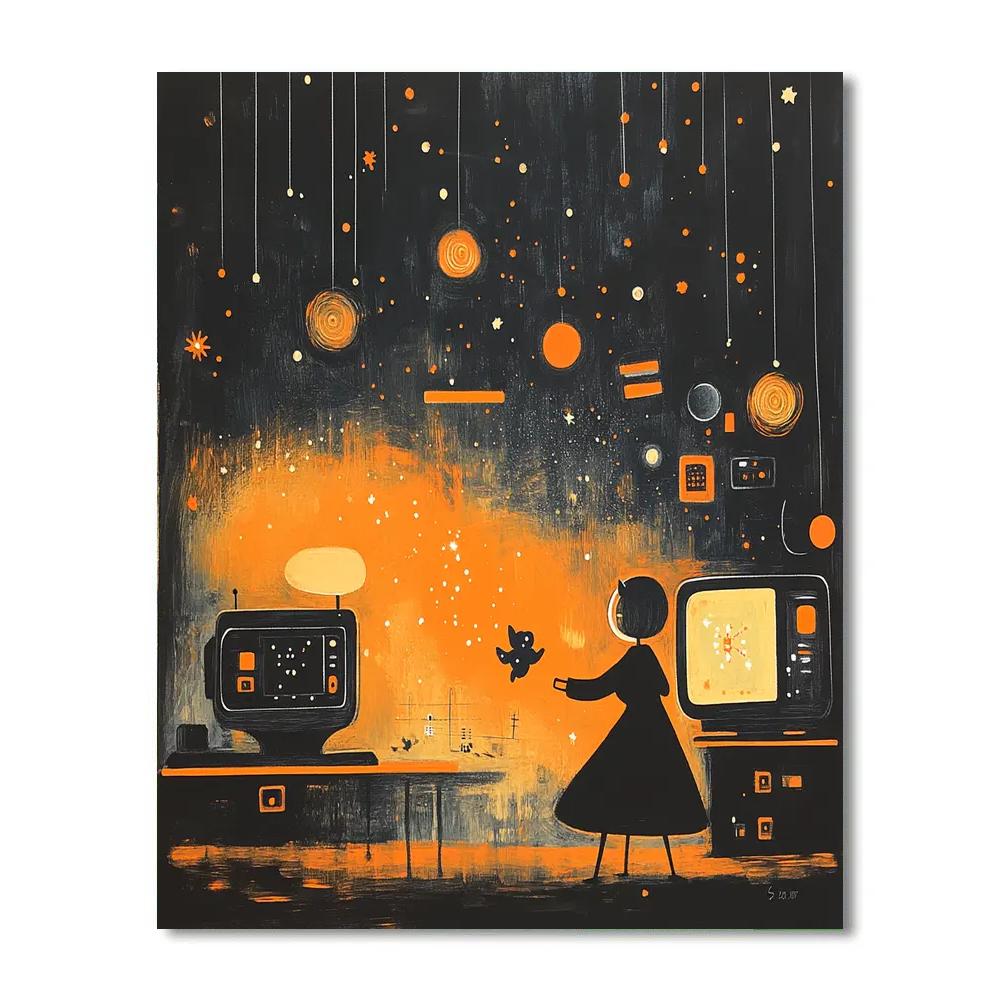 Edna Mode And Jack Jack Cute Moment Disney Inspired Numbered painting kits