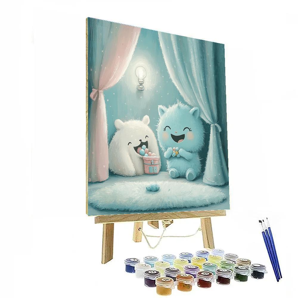 Sully And Boo Playful Peek Disney Inspired Paint by numbers art