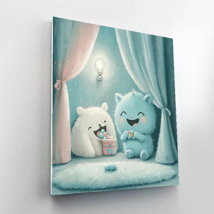 Sully And Boo Playful Peek Disney Inspired Paint by numbers art