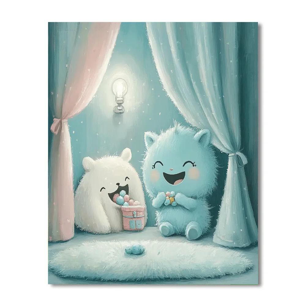 Sully And Boo Playful Peek Disney Inspired Paint by numbers art