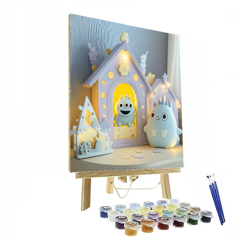 Boo And Mike Monster Doorway Disney Inspired Painting by numbers kit
