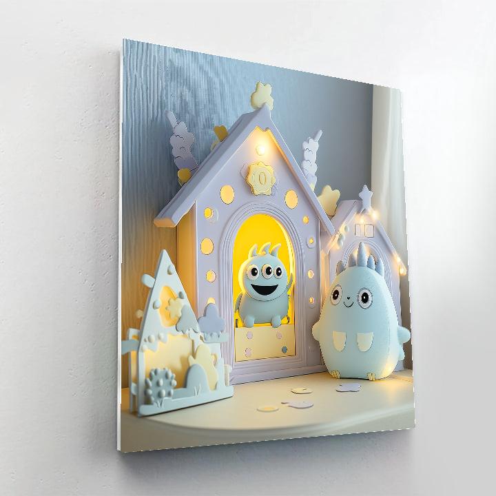 Boo And Mike Monster Doorway Disney Inspired Painting by numbers kit