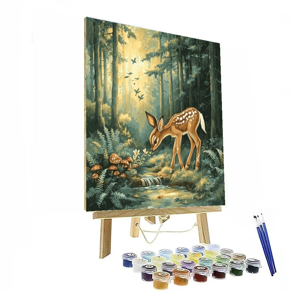 Bambi Forest Discovery Disney Inspired Paint by numbers art