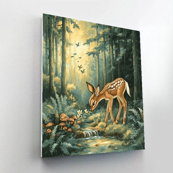 Bambi Forest Discovery Disney Inspired Paint by numbers art