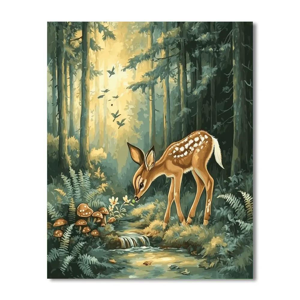 Bambi Forest Discovery Disney Inspired Paint by numbers art