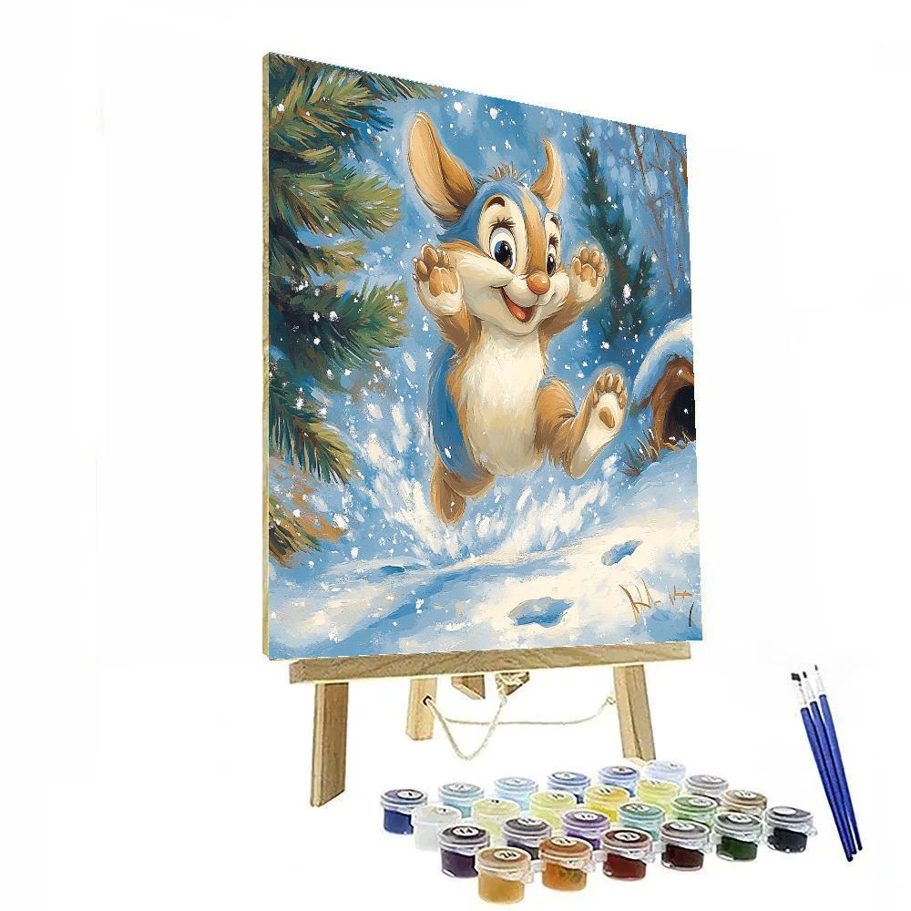 Thumper Snowy Hop Disney Inspired Painting by numbers kit