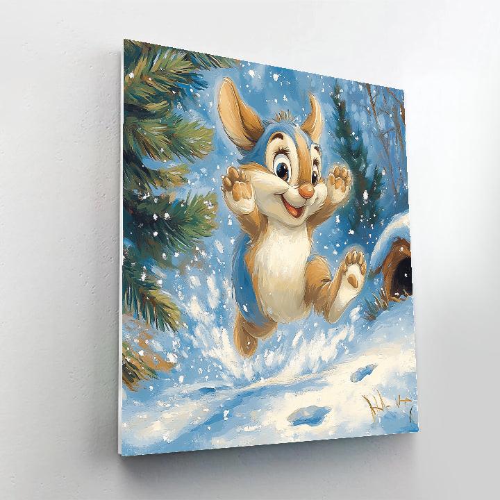 Thumper Snowy Hop Disney Inspired Painting by numbers kit