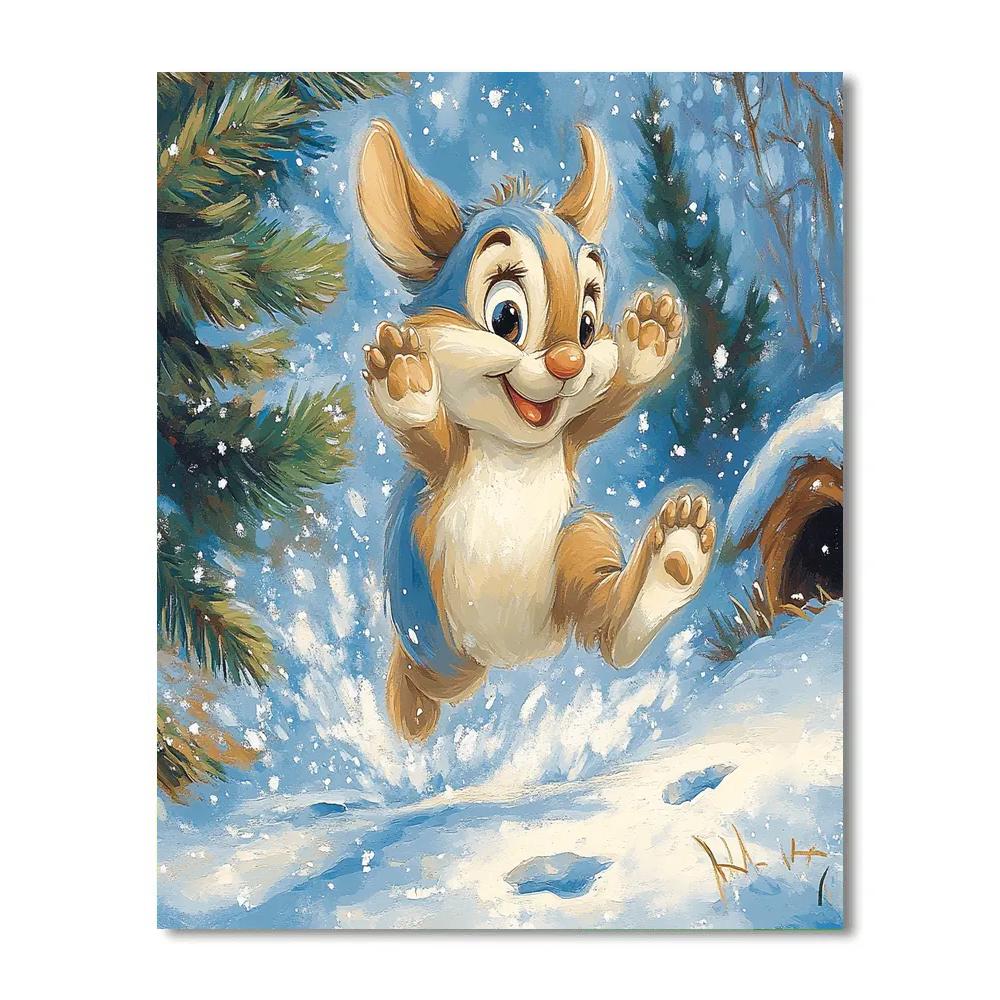 Thumper Snowy Hop Disney Inspired Painting by numbers kit