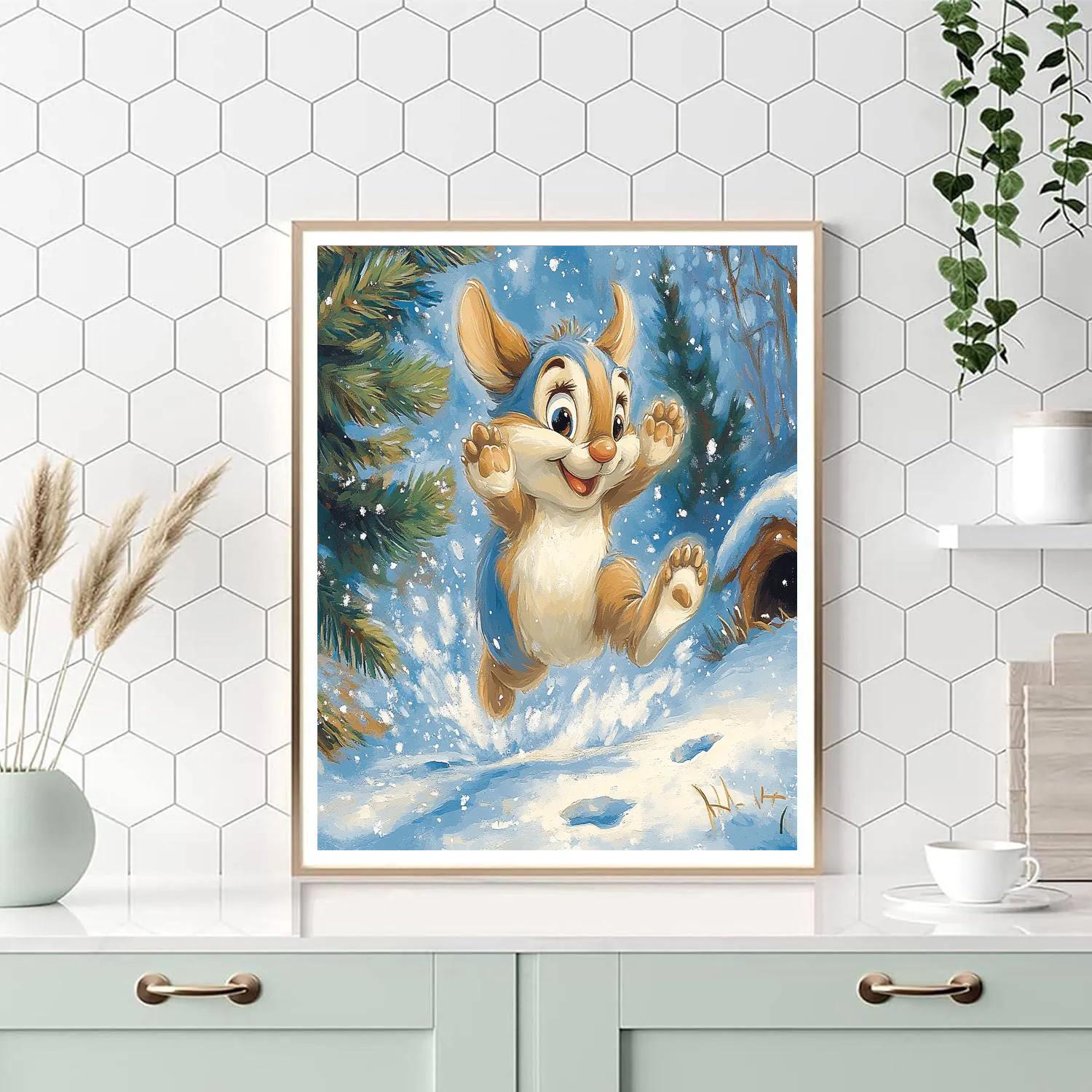 Thumper Snowy Hop Disney Inspired Painting by numbers kit