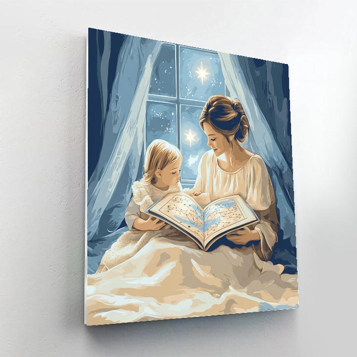 Cassatt Inspired Mother And Night Sky Book DIY paint by numbers