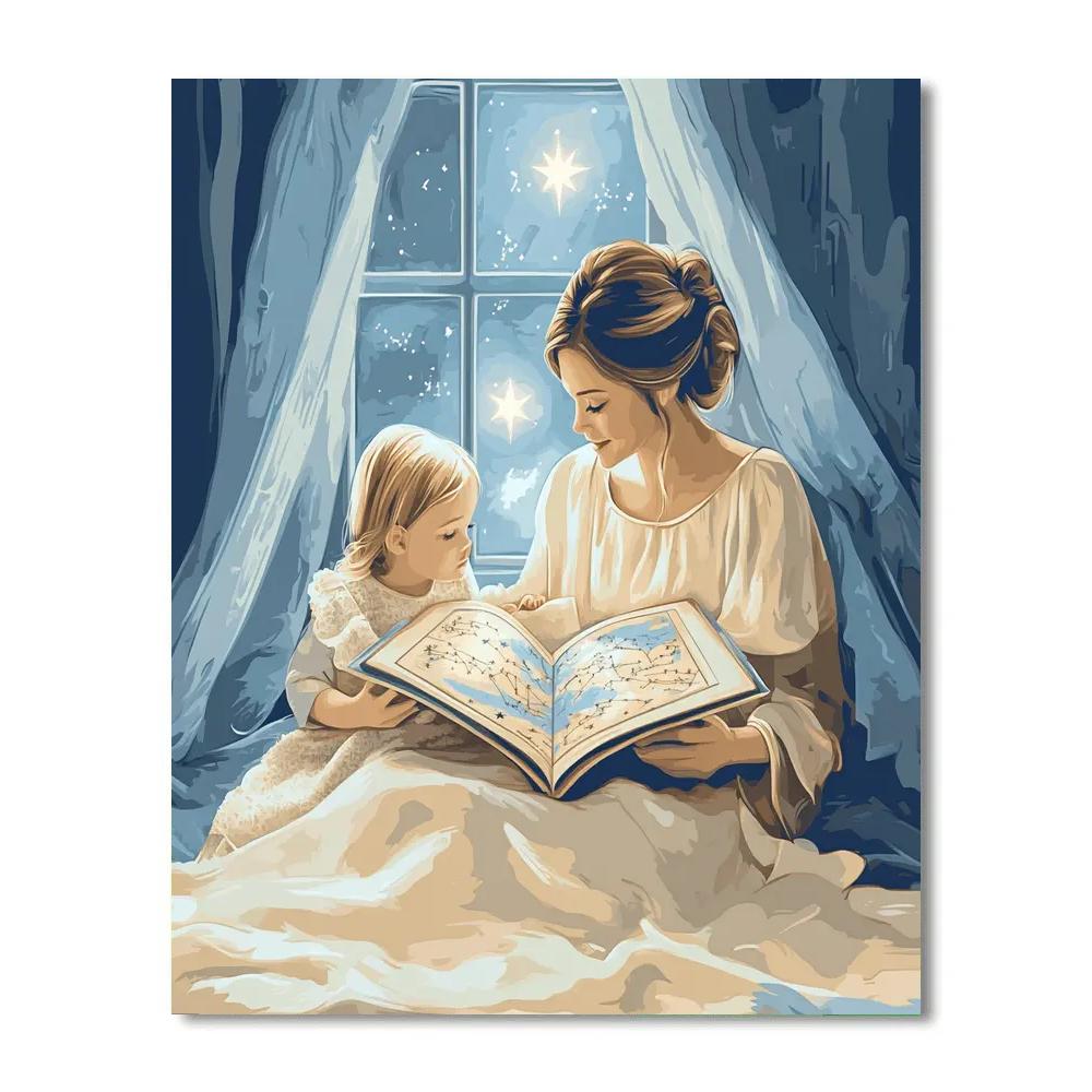 Cassatt Inspired Mother And Night Sky Book DIY paint by numbers