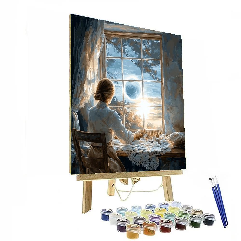 Vermeer Inspired Lace And Morning Planet paint by number