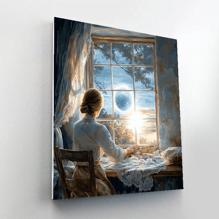 Vermeer Inspired Lace And Morning Planet paint by number
