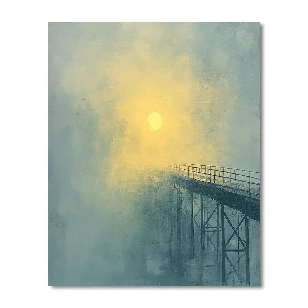 Turner Inspired Mist And Iron Bridge painting number kit