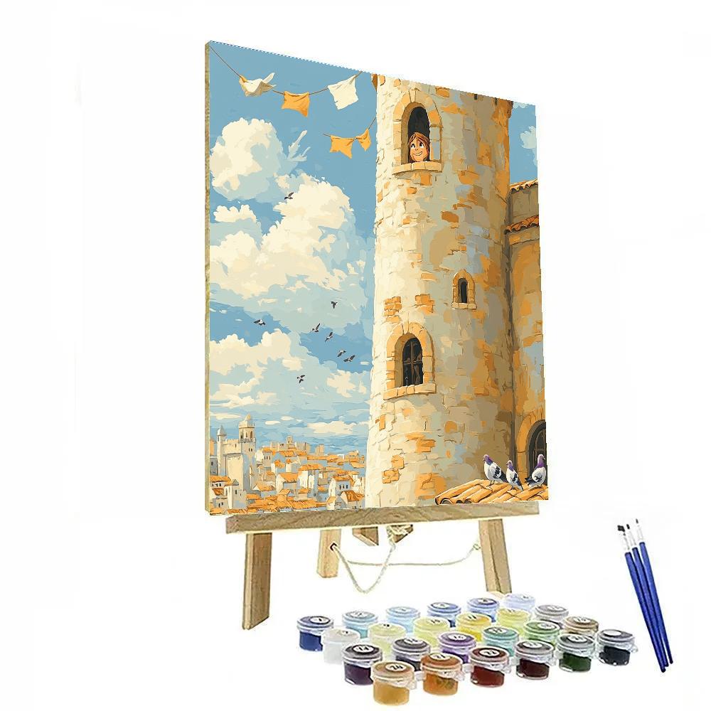 Quasimodo Bell Tower View Disney Inspired Painting by numbers kit