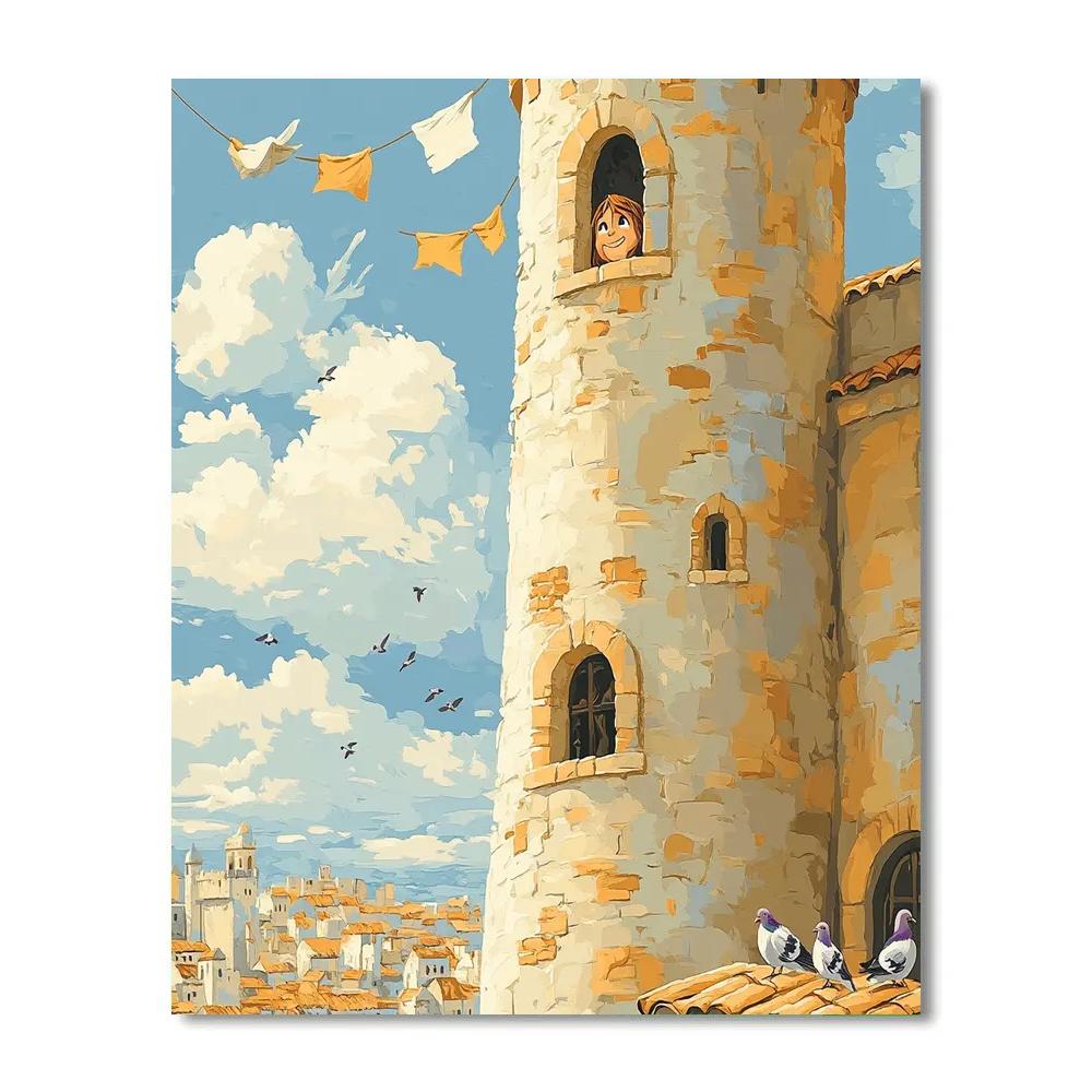 Quasimodo Bell Tower View Disney Inspired Painting by numbers kit