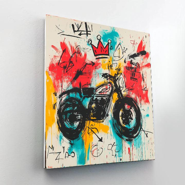 Basquiat Inspired Motorcycle Diagram DIY paint by numbers