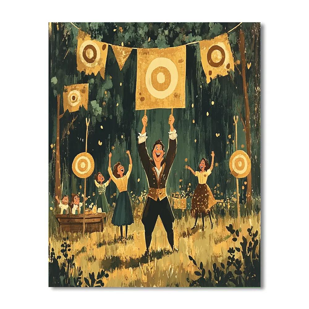 Gaston Meadow Challenge Disney Inspired paint by numbers