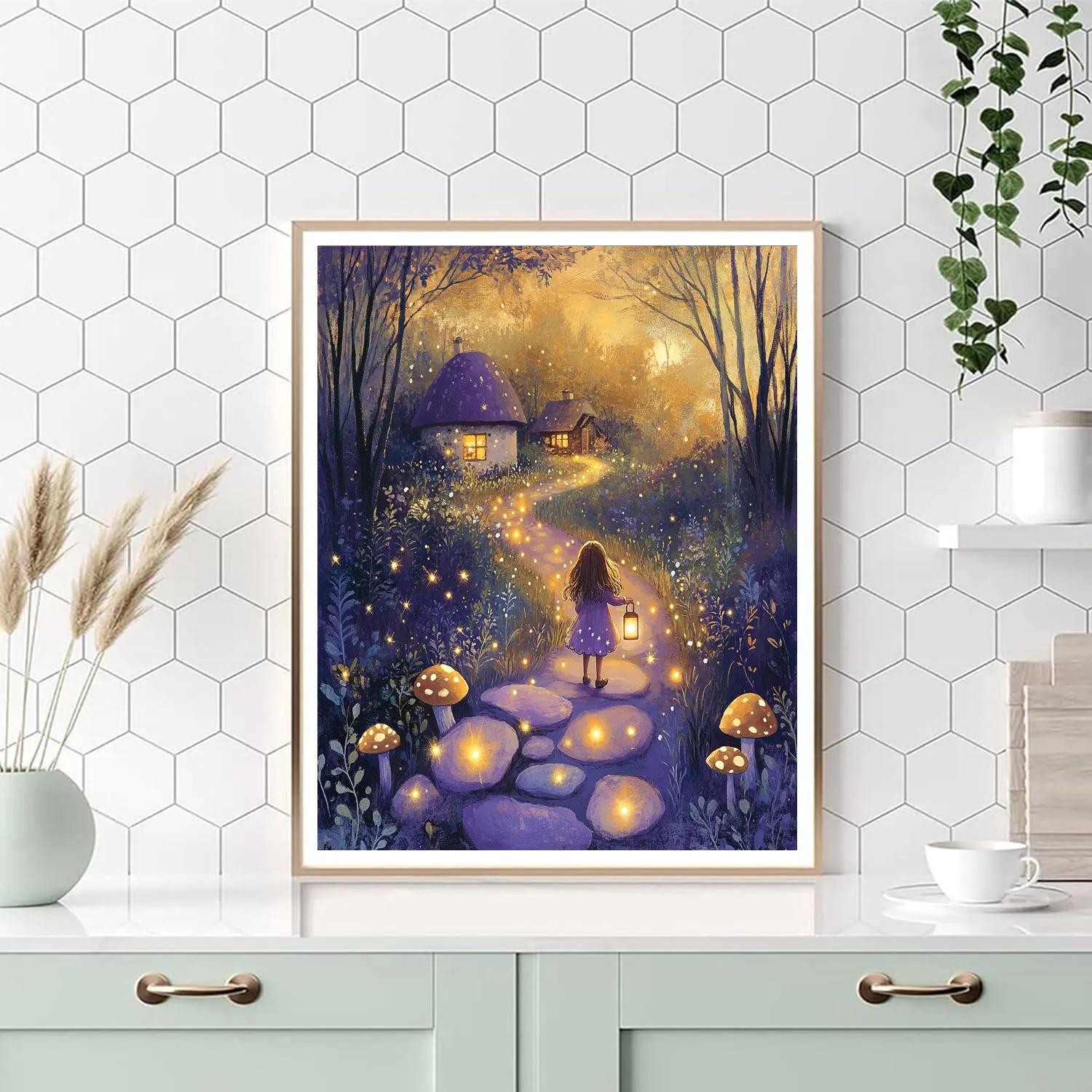 MIRIAM Little Lantern Walk Disney Inspired Painting by numbers kit