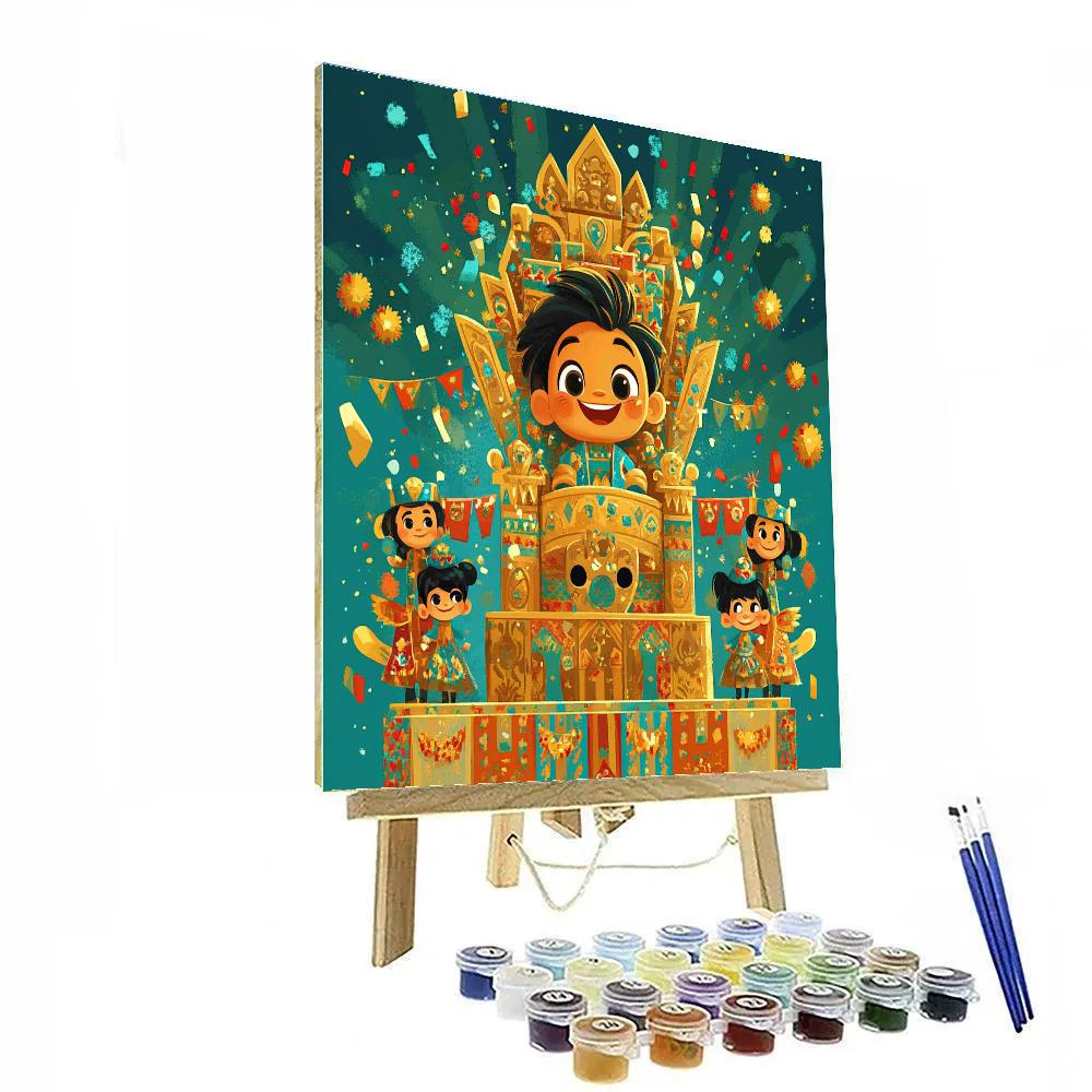 Kuzco Young Emperor Toy Throne Disney Inspired Paint by numbers art
