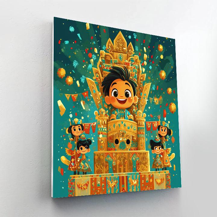 Kuzco Young Emperor Toy Throne Disney Inspired Paint by numbers art