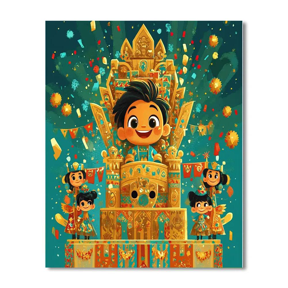 Kuzco Young Emperor Toy Throne Disney Inspired Paint by numbers art