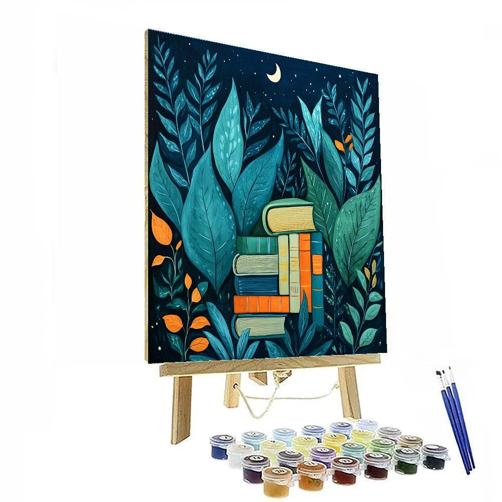 Rousseau Inspired Jungle Library paint by numbers