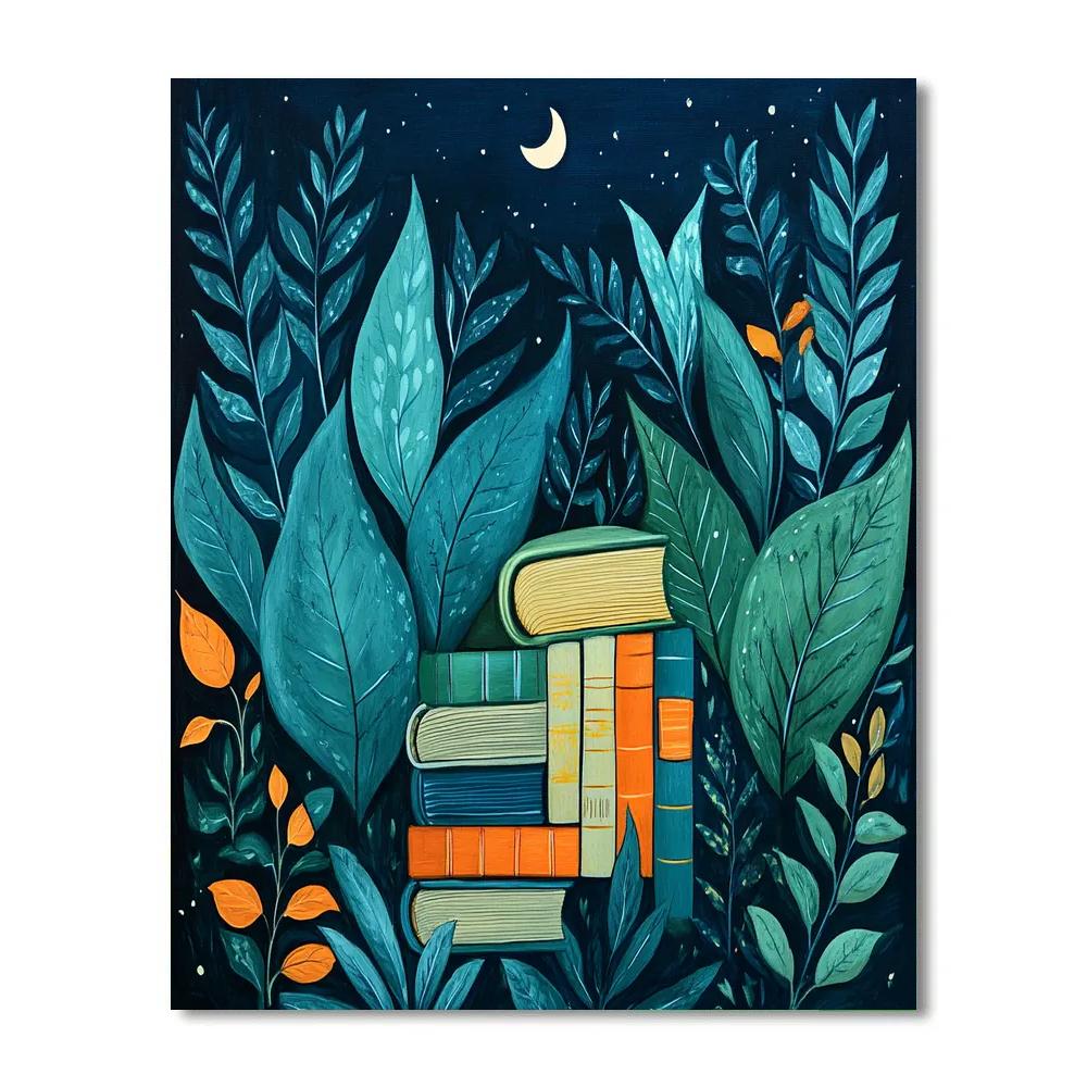 Rousseau Inspired Jungle Library paint by numbers